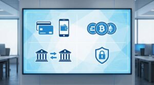 Online casino payment methods including credit cards and cryptocurrency